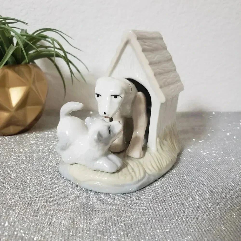 Vintage 1980's In the Dog House Ceramic Figurine